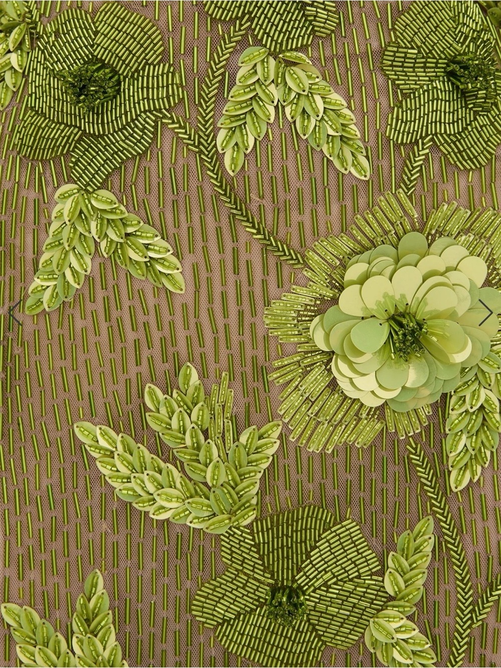 Rachel Gilbert Lime Green Strapless Sequin Floral Gown - Picture 9 of 11